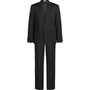Calvin Klein Boys' 2-Piece Formal Suit Set, Includes Single Breasted Jacket & Straight Leg Dress Pants with Belt Loops & Functional Pockets, Black Stretch, 20
