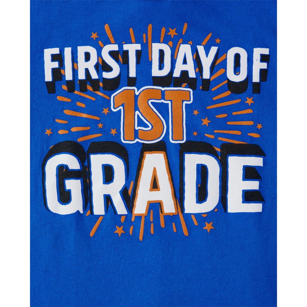 The Children's Place,Boys,School Days Short Sleeve Graphic T-Shirts,Multipacks,1st Day 1st Grade 3-Pack,Large