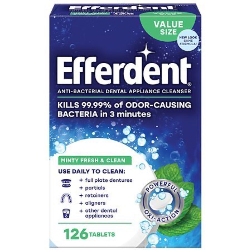 Efferdent Anti-Bacterial Dental Appliance Cleaner - 126ct