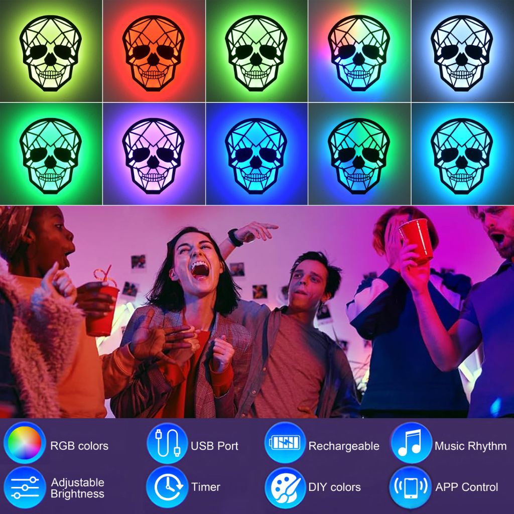 Modxian Rechargeable RGB Wall Lights with APP Control