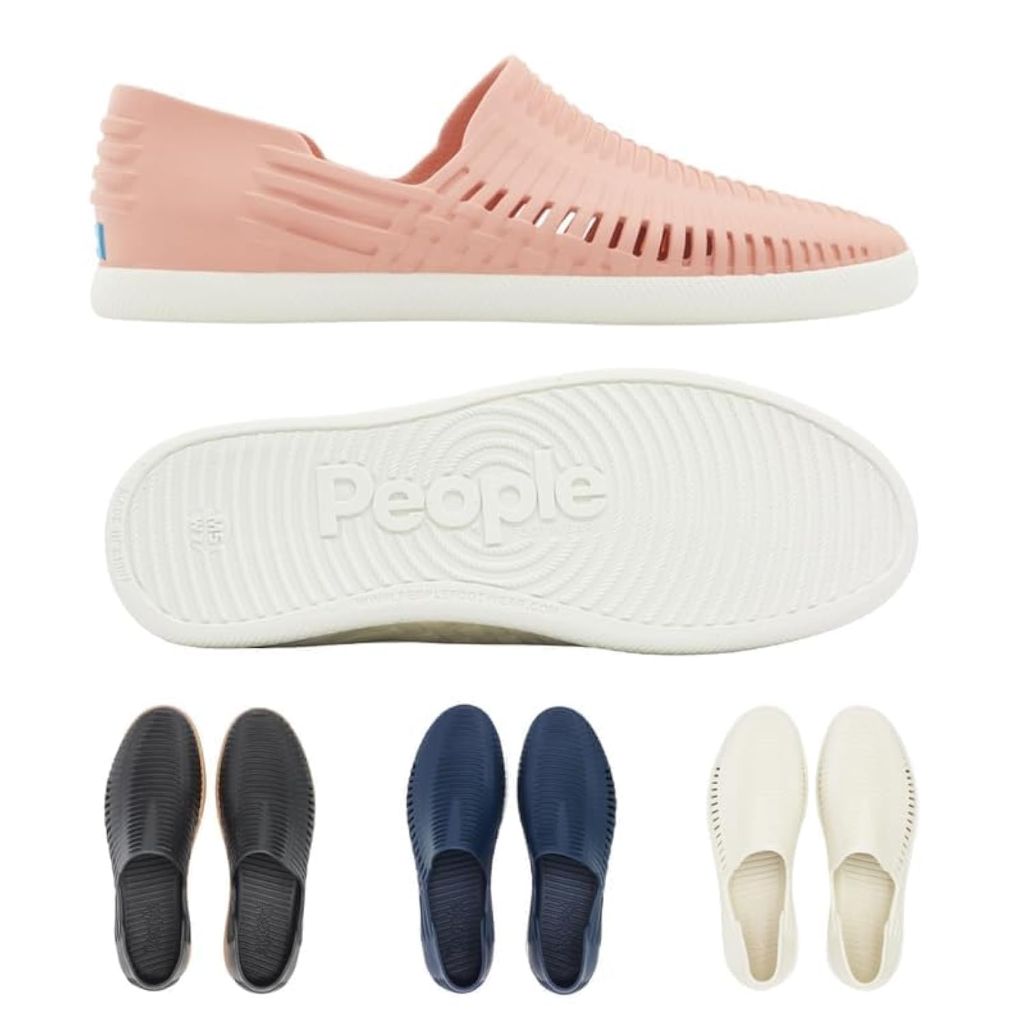 People Footwear Slip-On EVA Water Shoes (Rio - Terra Cotta/Picket White), Men's 6, Women's 8