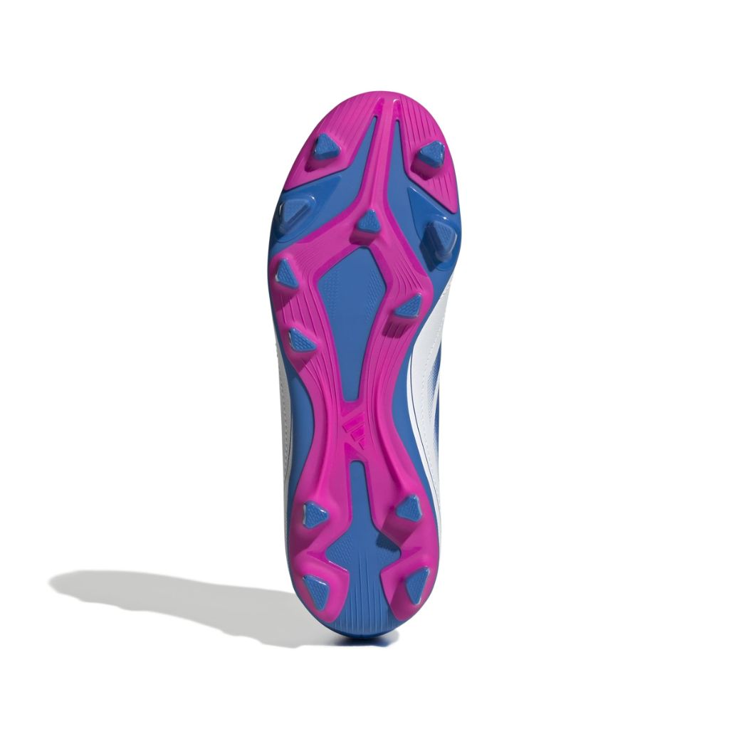 adidas Unisex Kids Goletto IX Firm Ground/Multi Ground Soccer Cleats -  White/Bright Royal/Shock Pink, Size 5.5