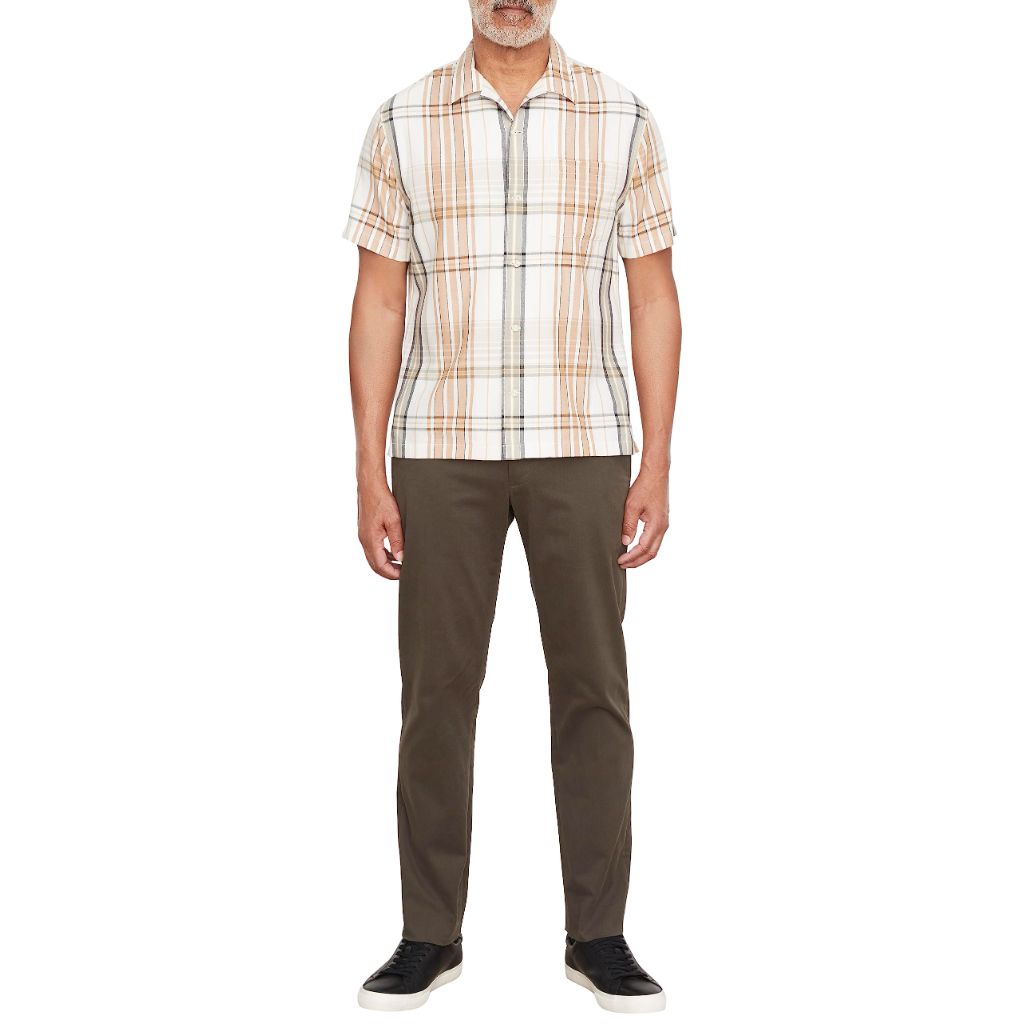 Vince Men's Ibiza Plaid Short Sleeve Shirt