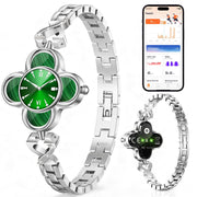 GLPYR Silver Watch for Women, Luxury Casual Fashion Women's Wrist Watches with Smart Notifications