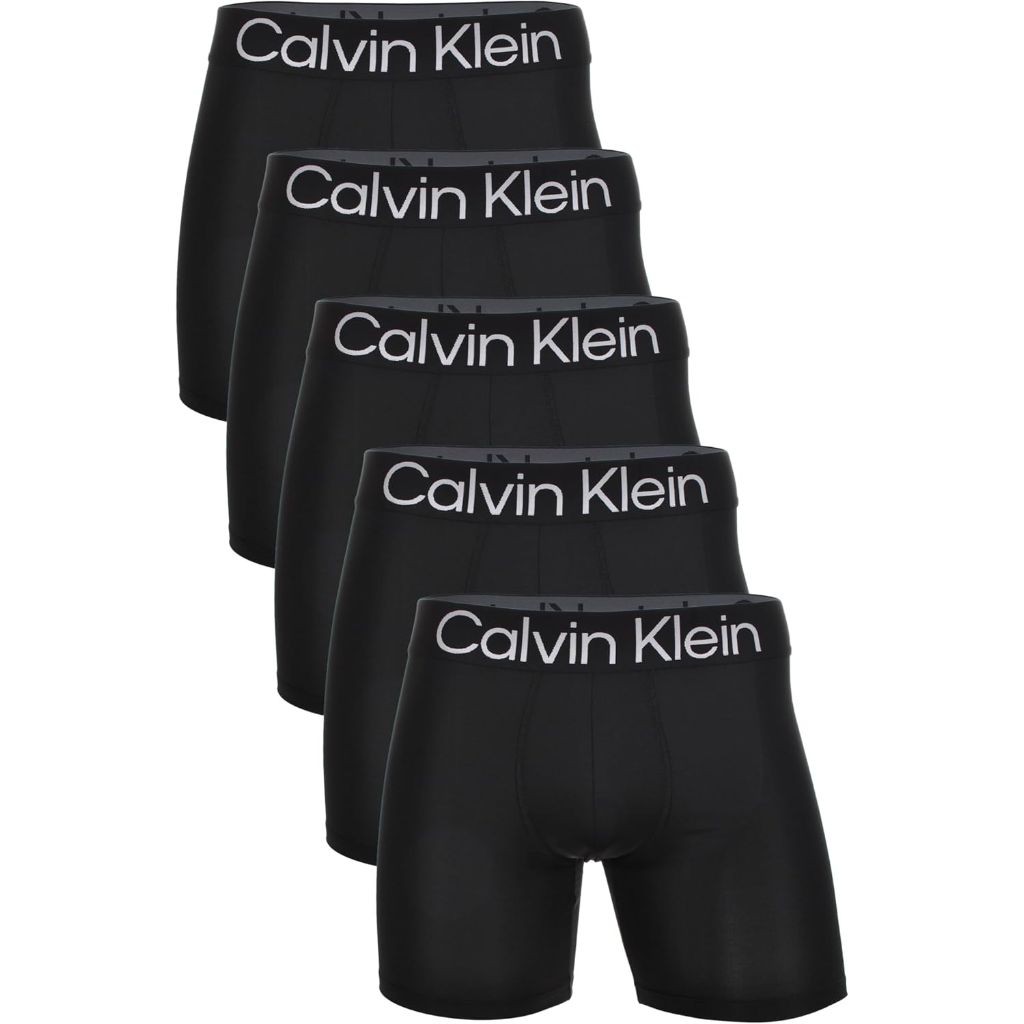Calvin Klein Men's Microfiber Boxer Briefs - Black, Large (5 Pair)