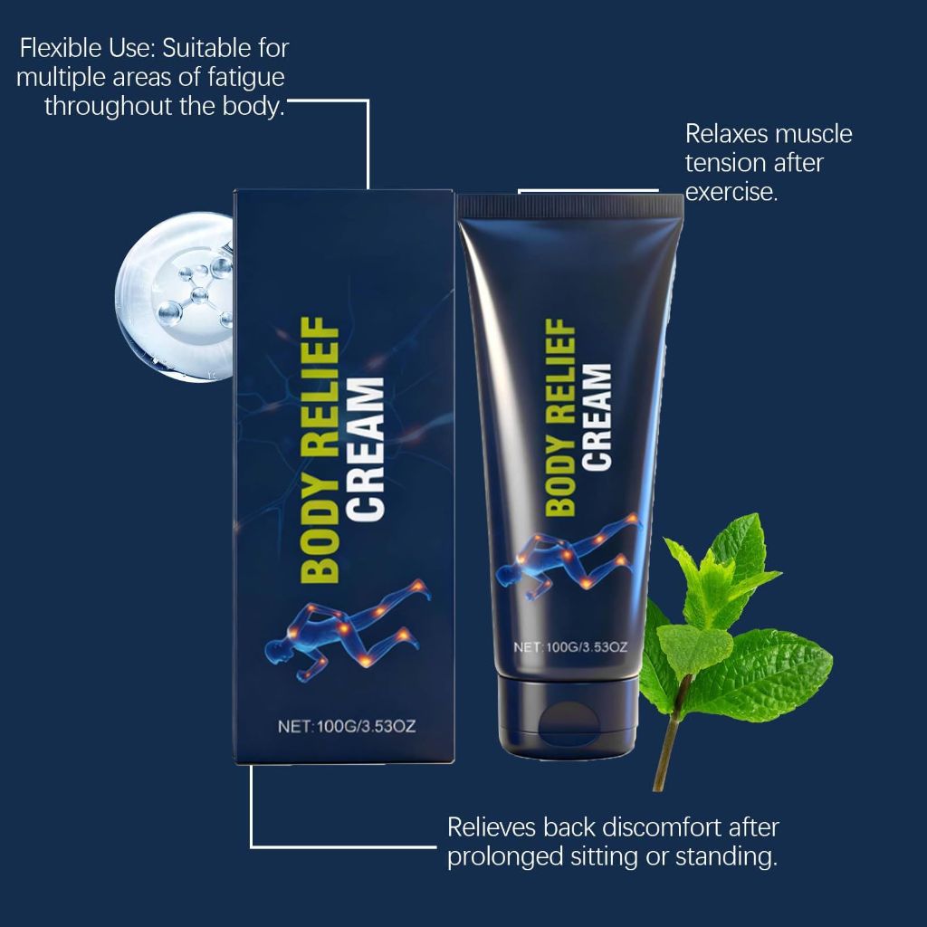 Relief Cream, Suitable for Feet, Hands, Legs, Muscles, Joints, and Waist, Fast Absorption, Mild & All Natural, 1pcs