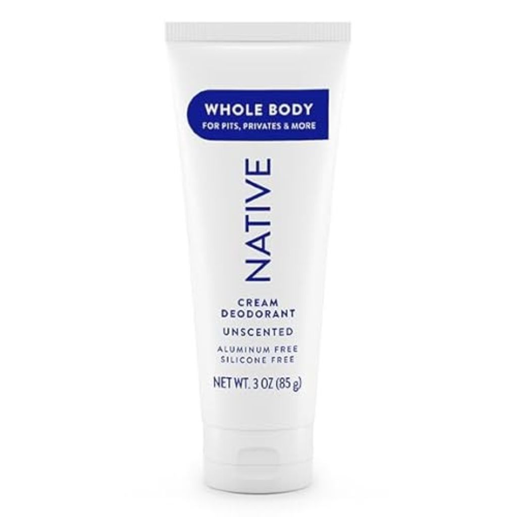 Native Aluminum Free Whole Body Deodorant Cream - Unscented, 3 oz.