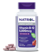 Natrol B12 5000 mcg Fast Dissolve, Energy Metabolism, 200 Tablets