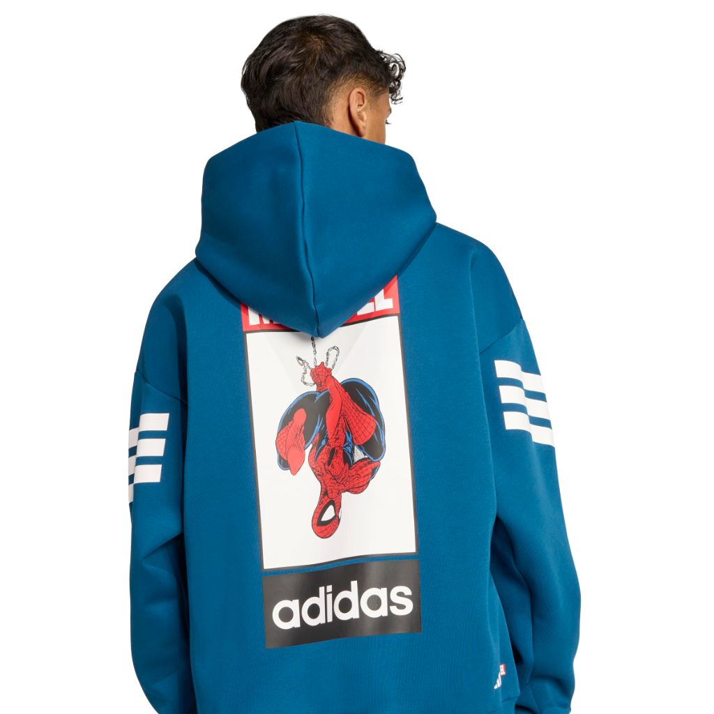 adidas Men's Marvel Spider Man Hoodie - Blue Night, Medium