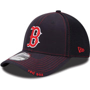 New Era MLB 39Thirty Neo Team Color Primary Logo Strech Fit Flex Baseball Cap Hat - Boston Red Sox Navy - Small-Medium