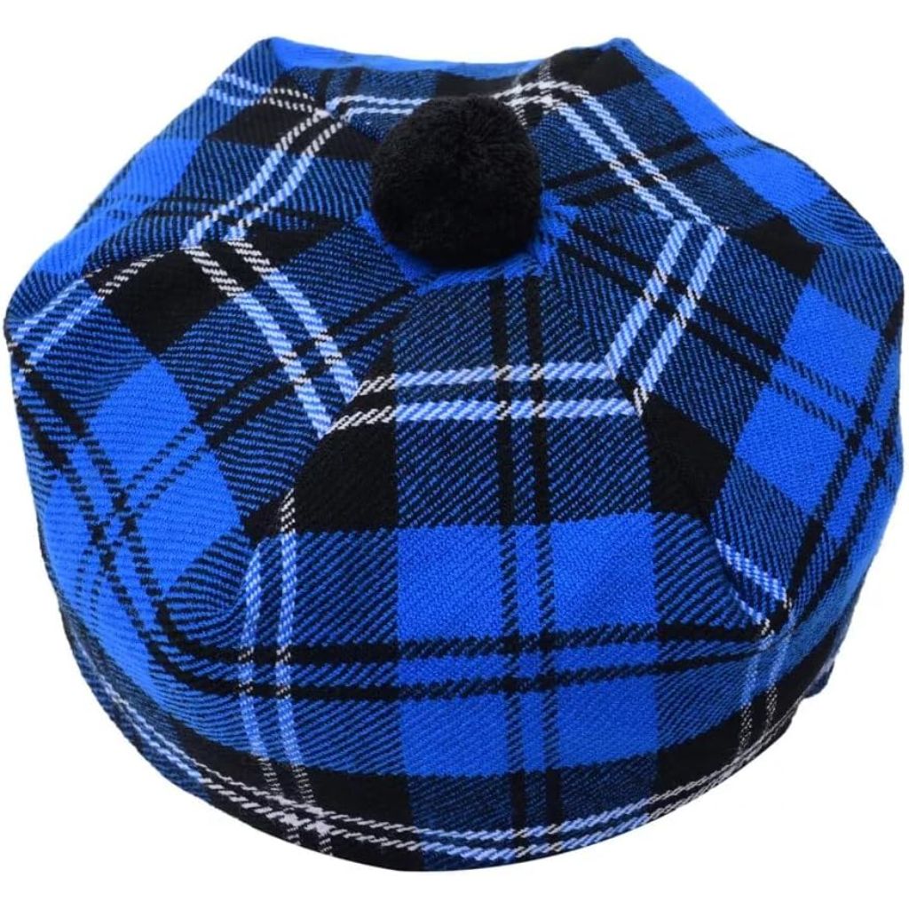 Scottish Tam Hat - Traditional Tam O Shanter Hat Men Caps with Pompom - Classic Scottish Caps for Men (Ramsay Blue)