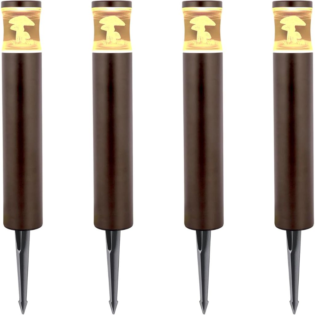 Low Voltage Bollard Lights 12-24VAC DC IP65 Waterproof 2700K Warm White 4.5W 400lm Outdoor Landscape Lighting for Walkway Pathway Driveway Garden Yards Path Lights with 4FT Wire IP65 Wire Nuts ORB