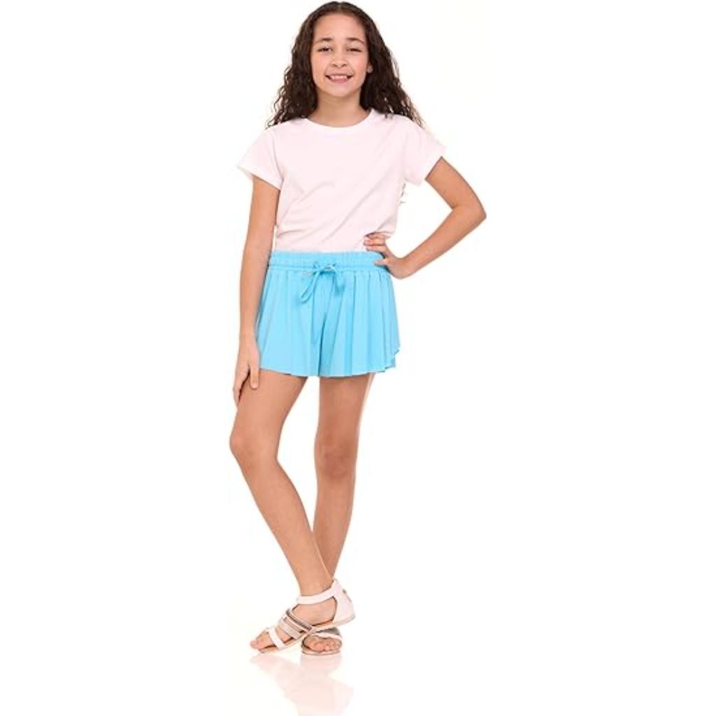 Girls (7-16) Pink Angel(tm) Solid Butterfly Shorts - Small