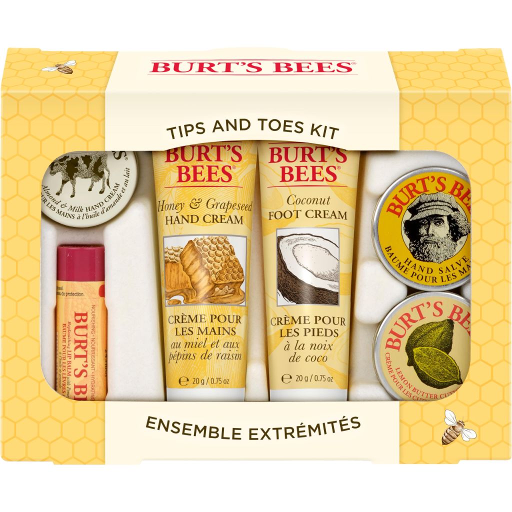 Burt's Bees Gifts Ideas Tips and Toes Set: 6 Travel Size Products