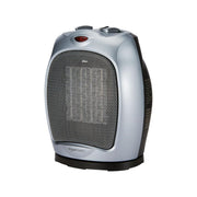 Amazon Basics Oscillating Ceramic Portable Indoor Space Heater, 1500W, 7.52"D x 6.34"W x 9.45"H, Silver