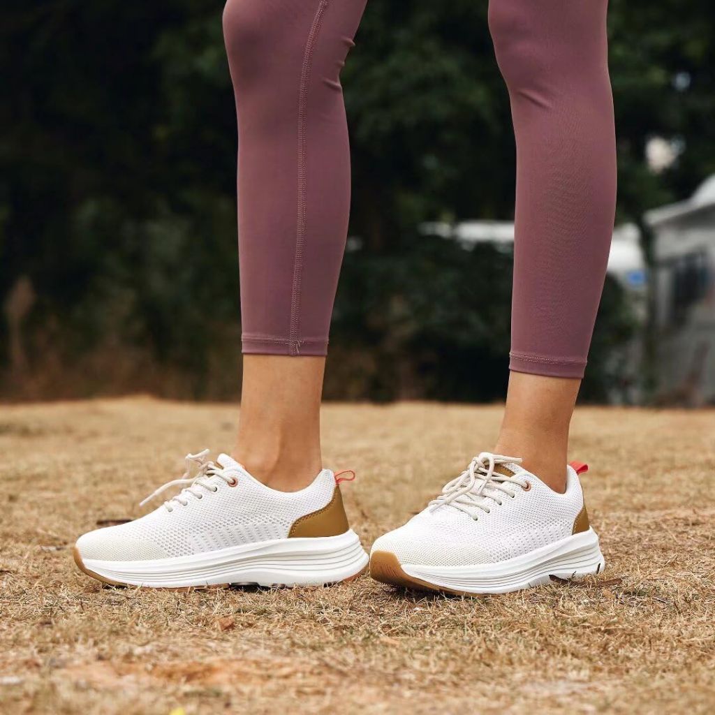 SZ 7, Women's Orthopedic Fashion Sneakers for Ankle Pain Relief | Soft Beige
