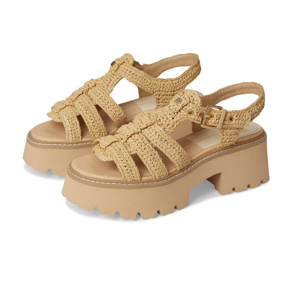 Dolce Vita Women's Latice Sandal, Light Natural - size 10.5