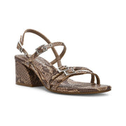 Anne Klein Women's Mackenzie Block Heel Sandals, Snake Print - Size 6.5M
