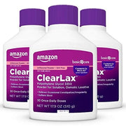 Amazon Basic Care ClearLax Polyethylene Glycol 3350 Powder, 17.9oz - 3 Pack