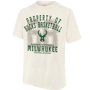 Ultra Game Men's NBA Official Super Soft Nostalgic T-Shirt, Milwaukee Bucks, Cream, Large