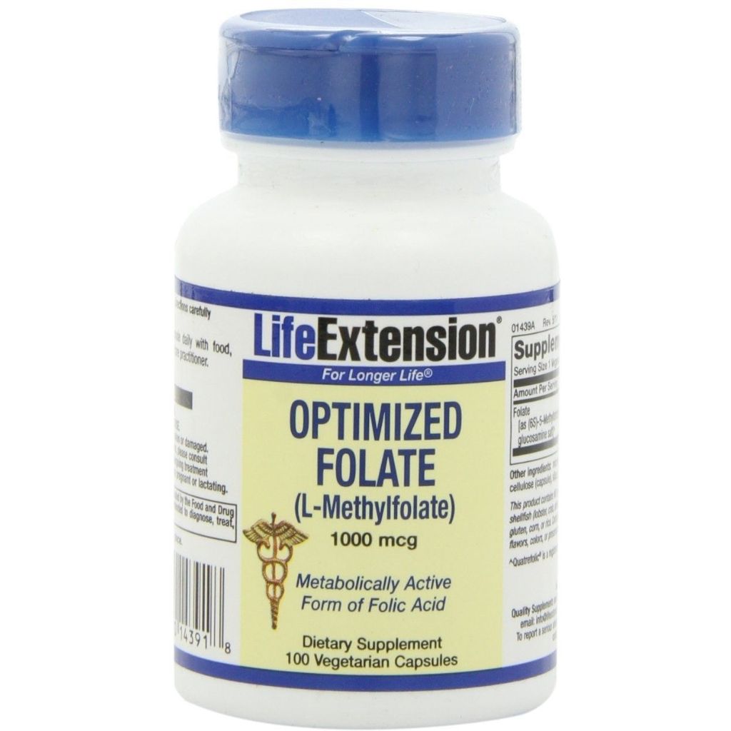 Life Extension Optimized Folate L-Methylfolate 1700 Mcg Dfe - 100 Tablets