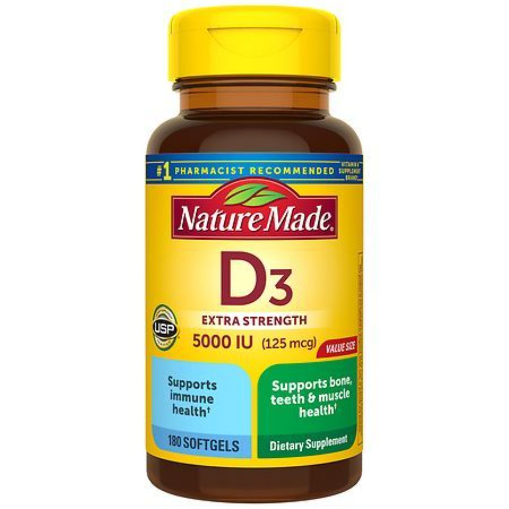 Nature Made - Vitamin D3 5000 IU - 180 Liquid Softgels