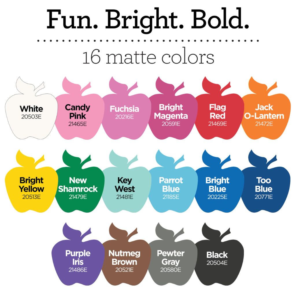 Apple Barrel, Vibrant Spectrum Collection Acrylic Craft Paint, PROMOABIII, 2 fl oz each, 16 assorted matte colors