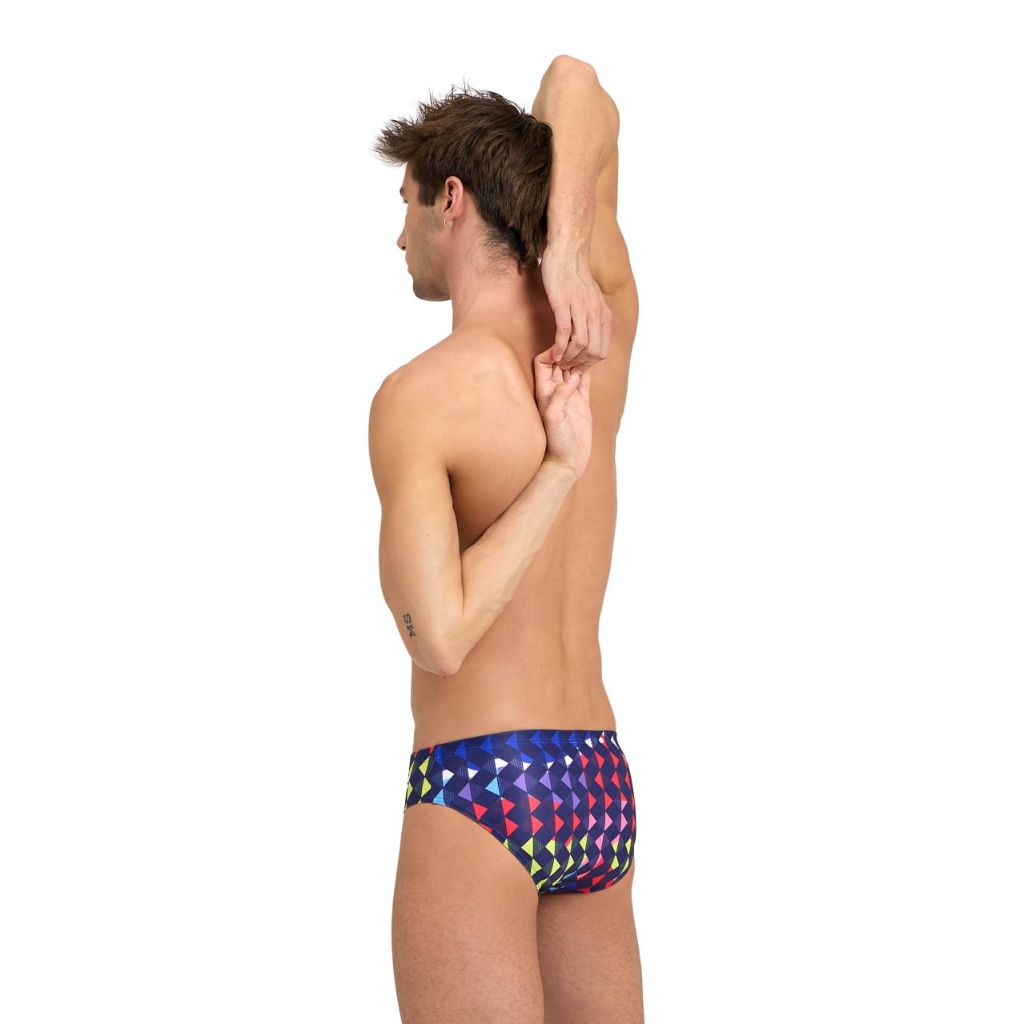 ARENA Performance Men's Carnival Swim Brief, Navy/Multi - Size 22