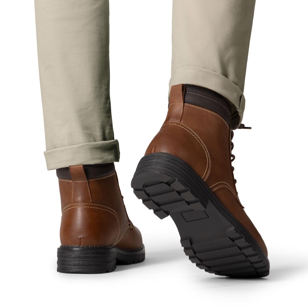 Bruno Marc Men's Dress Oxford Fashion and Comfort Ankle Lace Up Boots, Size 10.5, Brown
