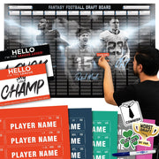 TrophySmack 2026 Fantasy Football Draft Board Kit - 12, 10, 8 Team - 500+ Player Labels - 24 Rounds