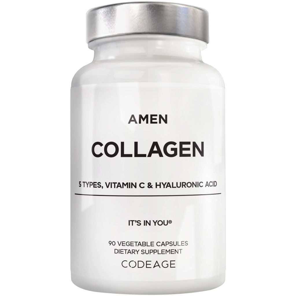 Amen Multi Collagen Peptides Capsules with Hyaluronic Acid and Vitamin C  - 90 Pills