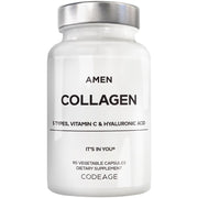 Amen Multi Collagen Peptides Capsules with Hyaluronic Acid and Vitamin C  - 90 Pills