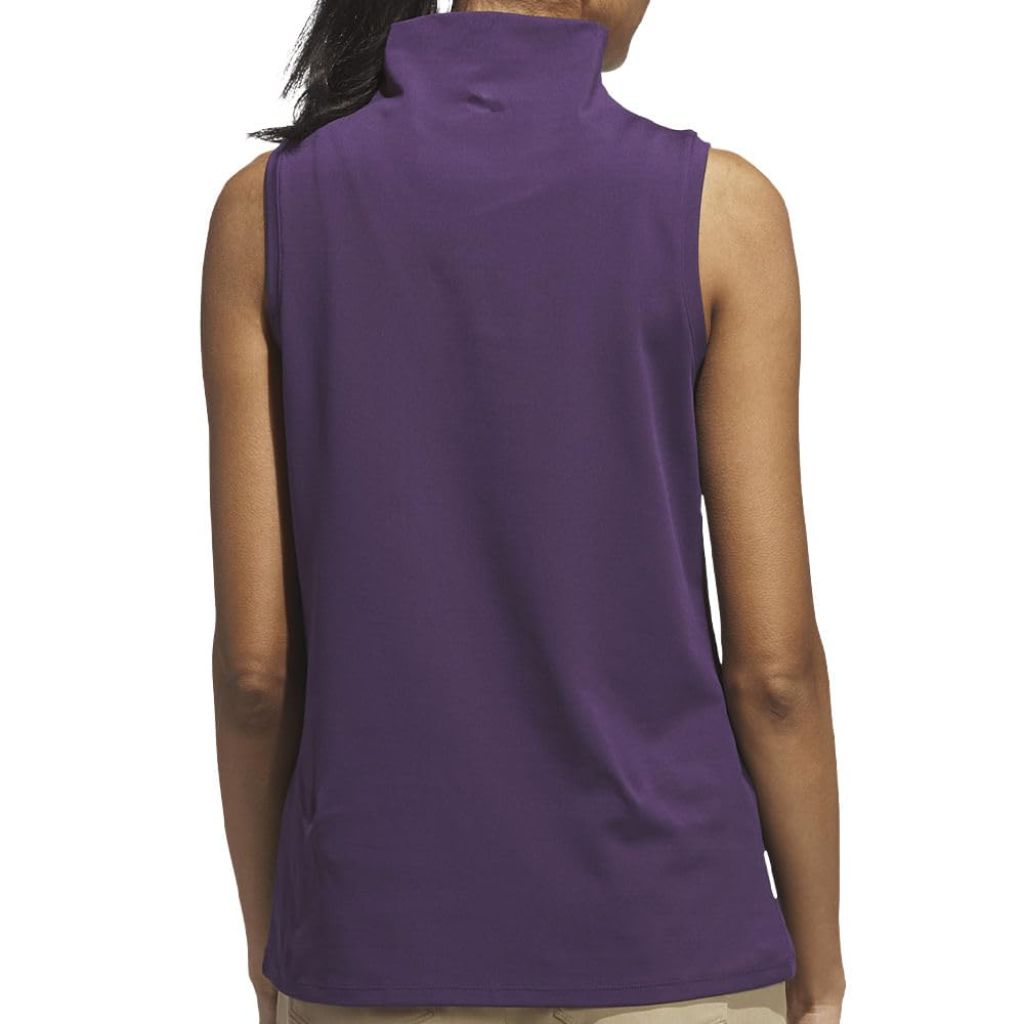 Adidas Women's Ultimate365 Sleeveless Mock Neck Top, White, X-Large
