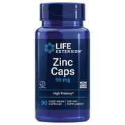 Life Extension Zinc Caps, zinc 50 mg, zinc Citrate, Support The Body's Immune defenses, 90 Vegetarian Capsules