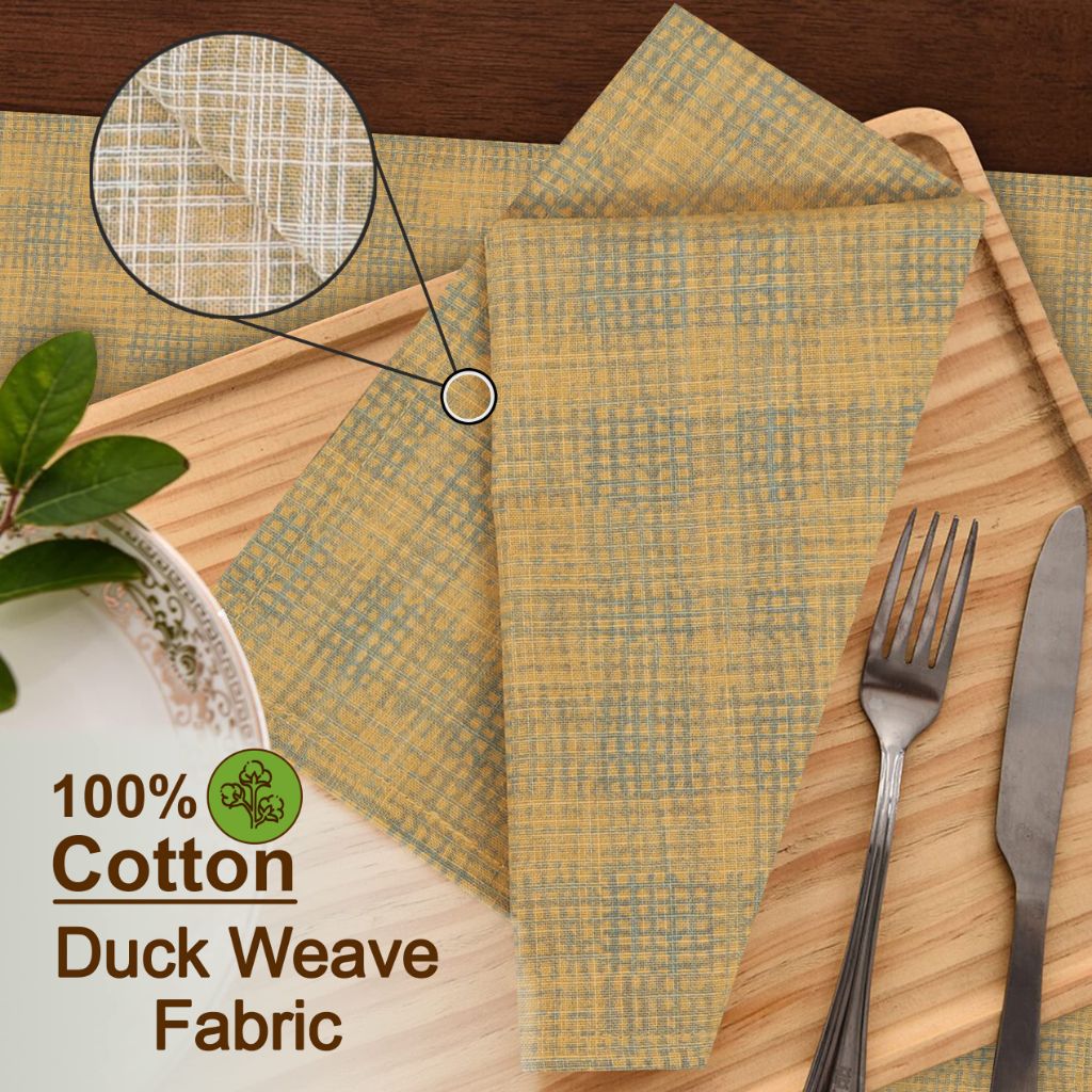 RUVANTI Cloth Napkins Set of 6 Cotton 100%, 18x18 Inches Napkins Cloth Washable