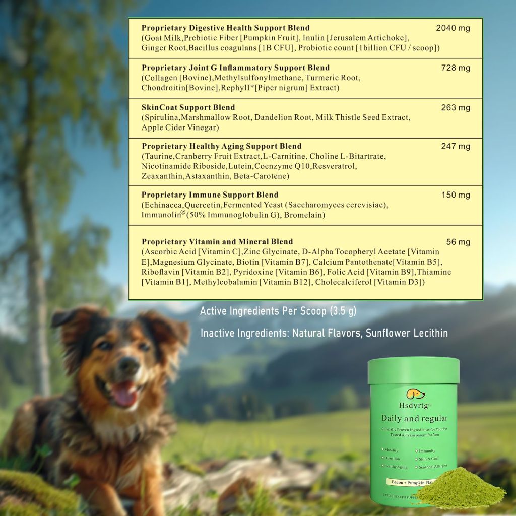 Dog Multivitamin - Pet Vitamins and Supplements 45-in-1, 8.8oz