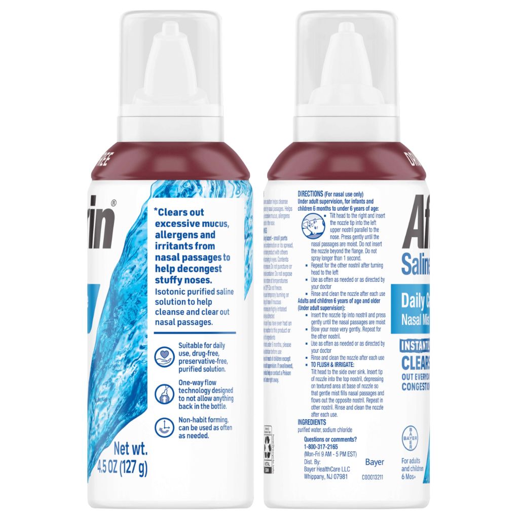 Afrin Saline Daily Care Nasal Mist - 4.5 fl. oz. (Twin Pack)