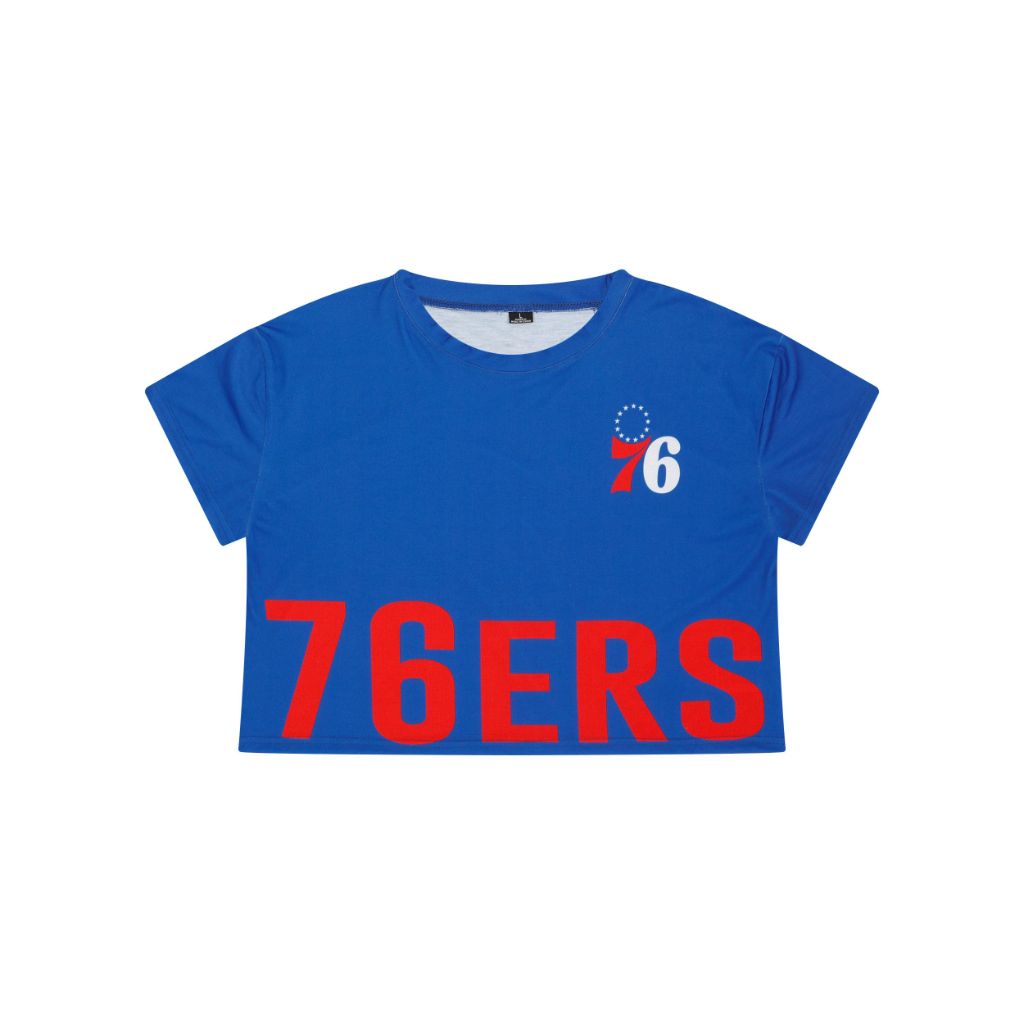 FOCO Philadelphia 76ers NBA Womens Bottom Line Crop Top - L