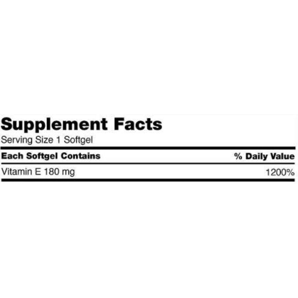 Kirkland Signature Vitamin E 180mg, 500 Softgels