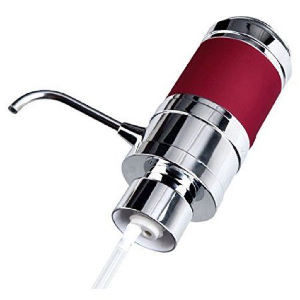 Electric Wine Aerator Pourer - Automatic Bottle Breather Dispenser Pump with Metal Spout