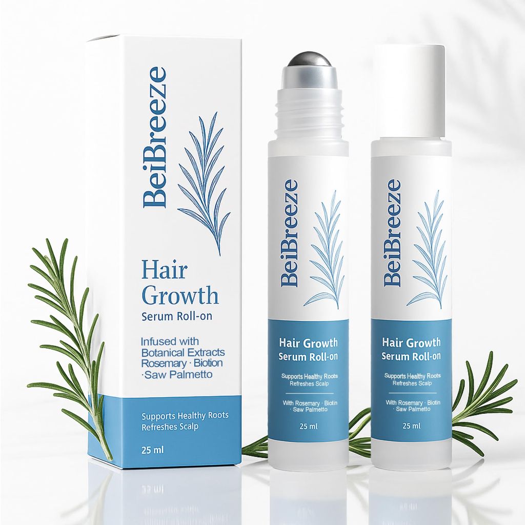 BeiBreeze Rosemary Hair Growth Serum Roll On 25ml × 2 Pack
