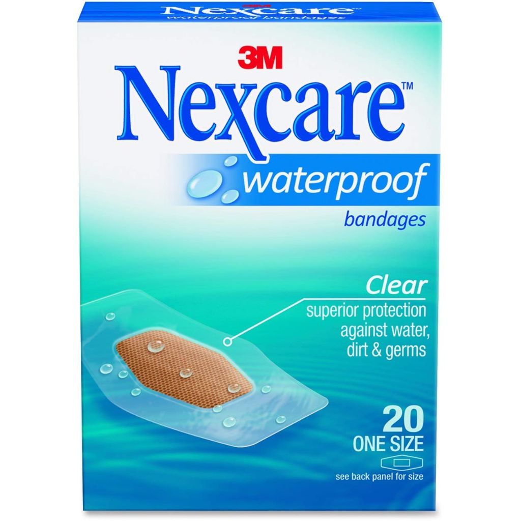 3M Nexcare Clear Waterproof Bandages, 1-1/16"x2-1/4" (20ct.)