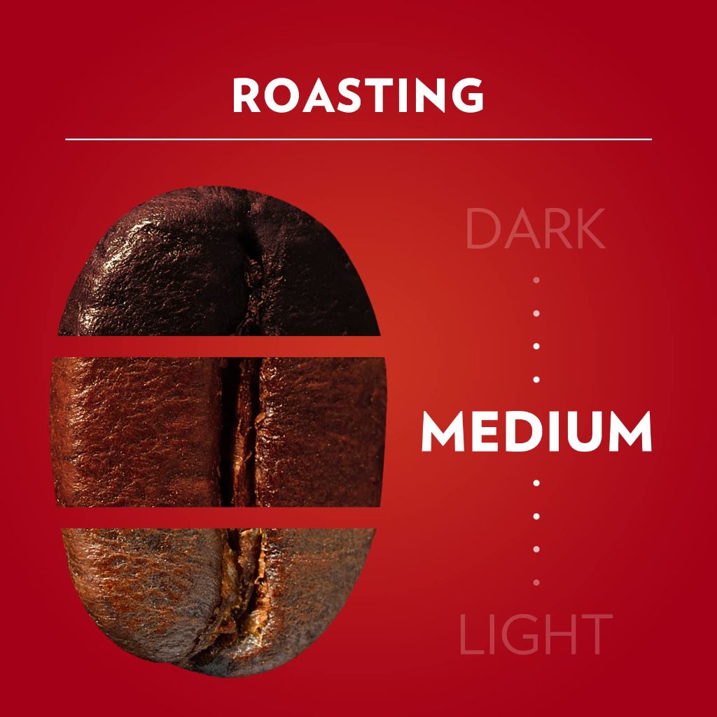 Lavazza Qualità Rossa Whole Bean Coffee, Medium Roast, Arabica and Robusta Blend - 2.2lb