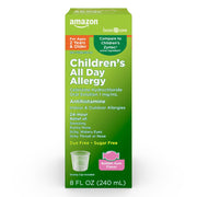 Amazon Basic Care Children's All Day Allergy Relief Medicine, Cetirizine Hydrochloride Antihistamine, 8 oz (Bubble Gum)