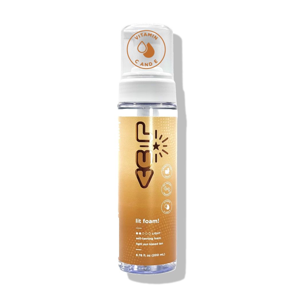 L-UV Lit Foam! Self-Tanning Foam - Light Sun Kissed Tan.