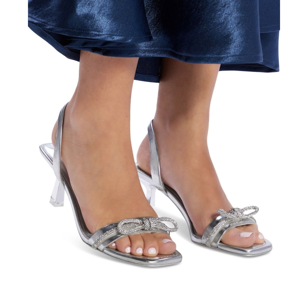 ALDO Women's Cindie Sling-Back Heeled Sandals - Silver, Size 6