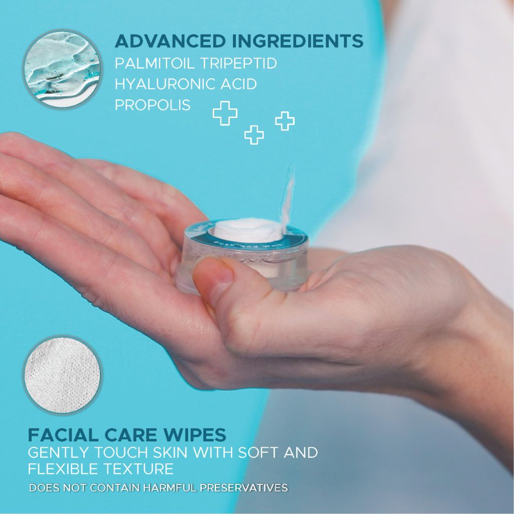 Handy Towel Anti-Aging Facial Care Wipes, 8 Count