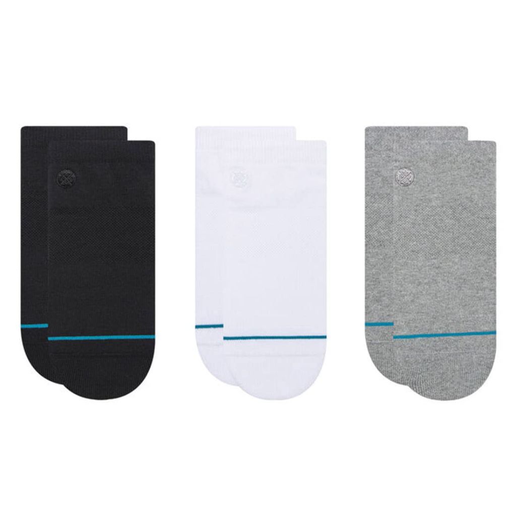 Stance Icon Low 3 Pk Low Socks (Small, Multi)
