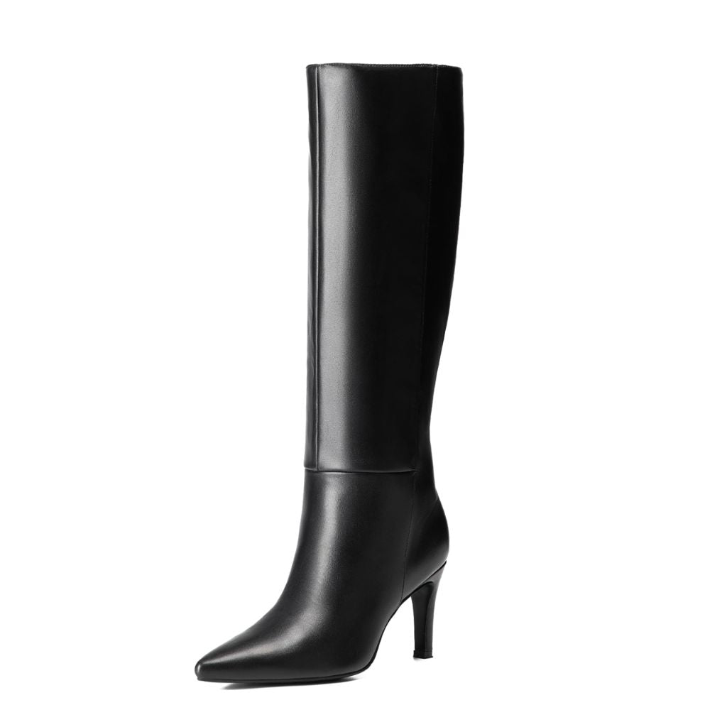 Reitoye Knee High Boots Women, Black - Size 7