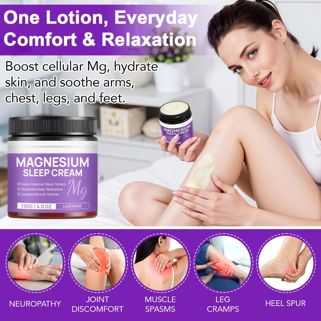 CFXYHNOX Magnesium Cream, Lotion Butter Oil with Arnica - Lavender Scented